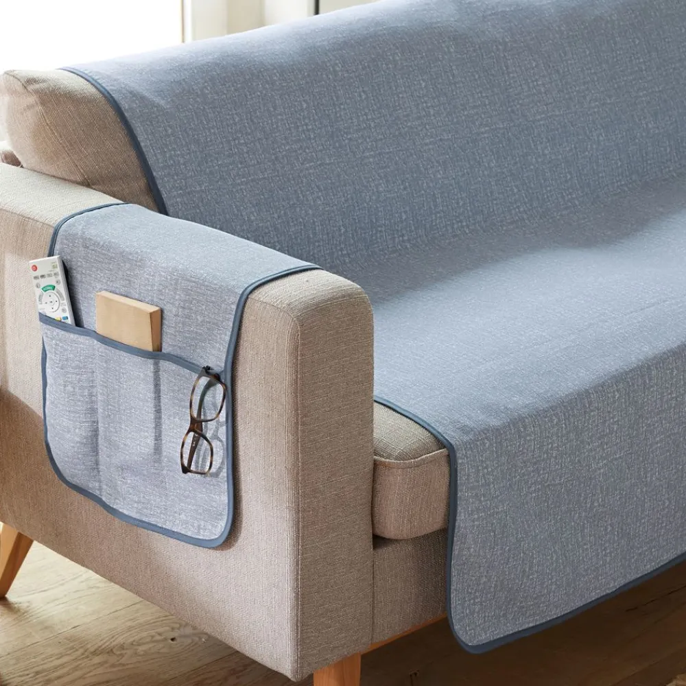 Becquet Protège-fauteuil et canapé universels faux uni< Rideau Et Déco Textile|Décoration Textile Unie