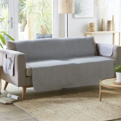 Becquet Protège-fauteuil et canapé universels faux uni< Rideau Et Déco Textile|Décoration Textile Unie