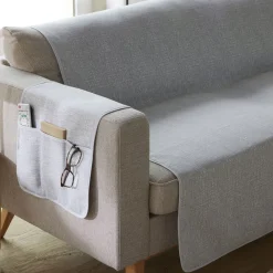 Becquet Protège-fauteuil et canapé universels faux uni< Rideau Et Déco Textile|Décoration Textile Unie