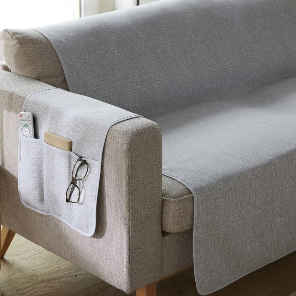 Becquet Protège-fauteuil et canapé universels faux uni< Rideau Et Déco Textile|Décoration Textile Unie