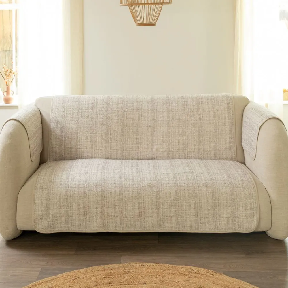 Becquet Protège-fauteuil et canapé universels tissage chiné< Rideau Et Déco Textile|Jeté De Canapé, Jeté De Fauteuil