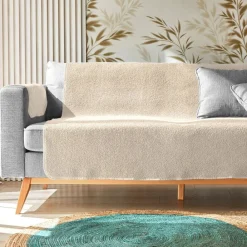 Becquet Protège-fauteuil et canapé universels - bouclette Sherpa< Rideau Et Déco Textile|Décoration Textile Unie