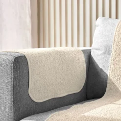 Becquet Protège-fauteuil et canapé universels - bouclette Sherpa< Rideau Et Déco Textile|Décoration Textile Unie
