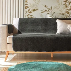 Becquet Protège-fauteuil et canapé universels - bouclette Sherpa< Rideau Et Déco Textile|Décoration Textile Unie