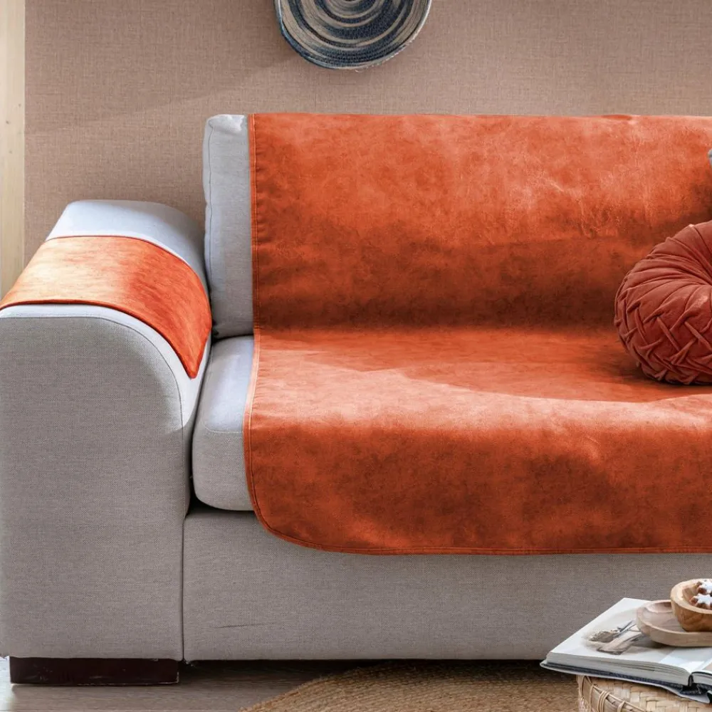 Becquet Protège-fauteuil et canapé universels toucher suédine< Rideau Et Déco Textile|Décoration Textile Unie