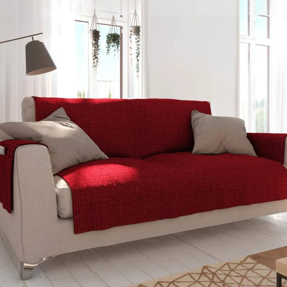Becquet Protège-fauteuil et canapé universels velours gaufré - CRÉATION< Rideau Et Déco Textile|Décoration Textile Unie