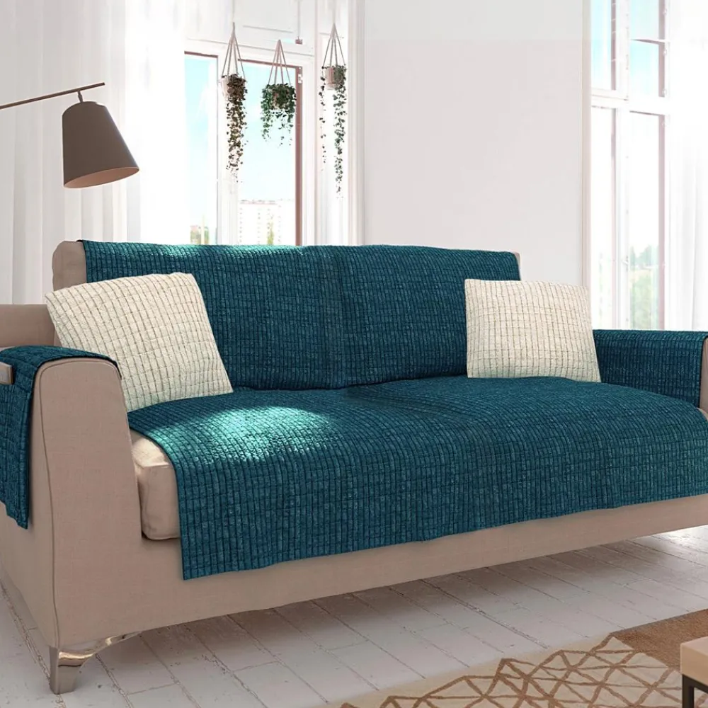Becquet Protège-fauteuil et canapé universels velours gaufré - CRÉATION< Rideau Et Déco Textile|Décoration Textile Unie