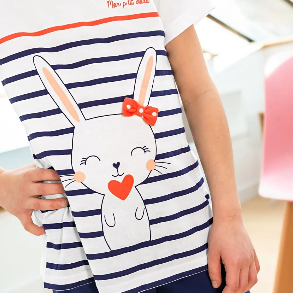 Becquet Pyjama corsaire enfant motif lapin - MON P'TIT DODO®<Enfant Univers Des Filles|Pyjama Enfant