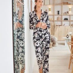Becquet Pyjama femme à fleurs - CRÉATION< Beauté, Bien-Être|Beauté, Bien-Être