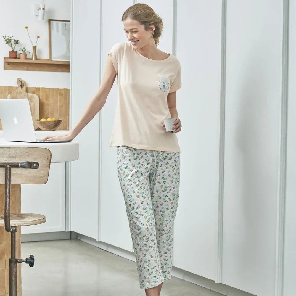 Becquet Pyjama femme fleurs et broderie anglaise<Femme Pyjama Femme|Pyjama, Liquette, Nuisette