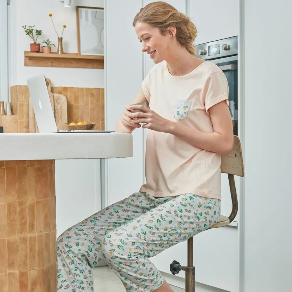 Becquet Pyjama femme fleurs et broderie anglaise<Femme Pyjama Femme|Pyjama, Liquette, Nuisette