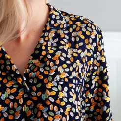 Becquet Pyjama femme fluide motif feuilles<Femme Pyjama Femme|Pyjama, Liquette, Nuisette