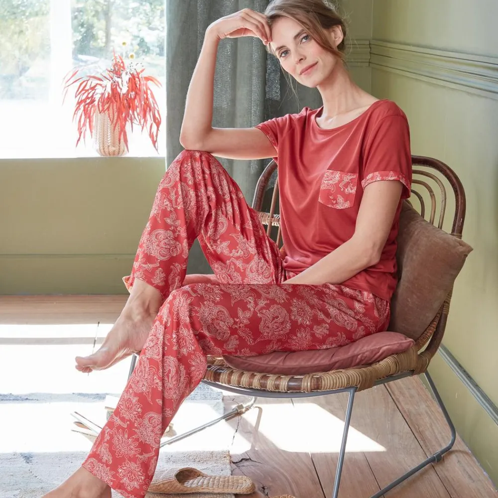 Becquet Pyjama femme motif cachemire - CRÉATION< Beauté, Bien-Être|Beauté, Bien-Être