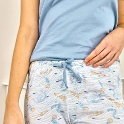 Becquet Pyjama femme motif coquillages - DODO HOMEWEAR<Femme Pyjama Femme|Les Matières