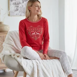 Becquet Pyjama femme motif cœur - CRÉATION<Femme Pyjama Femme|Les Matières
