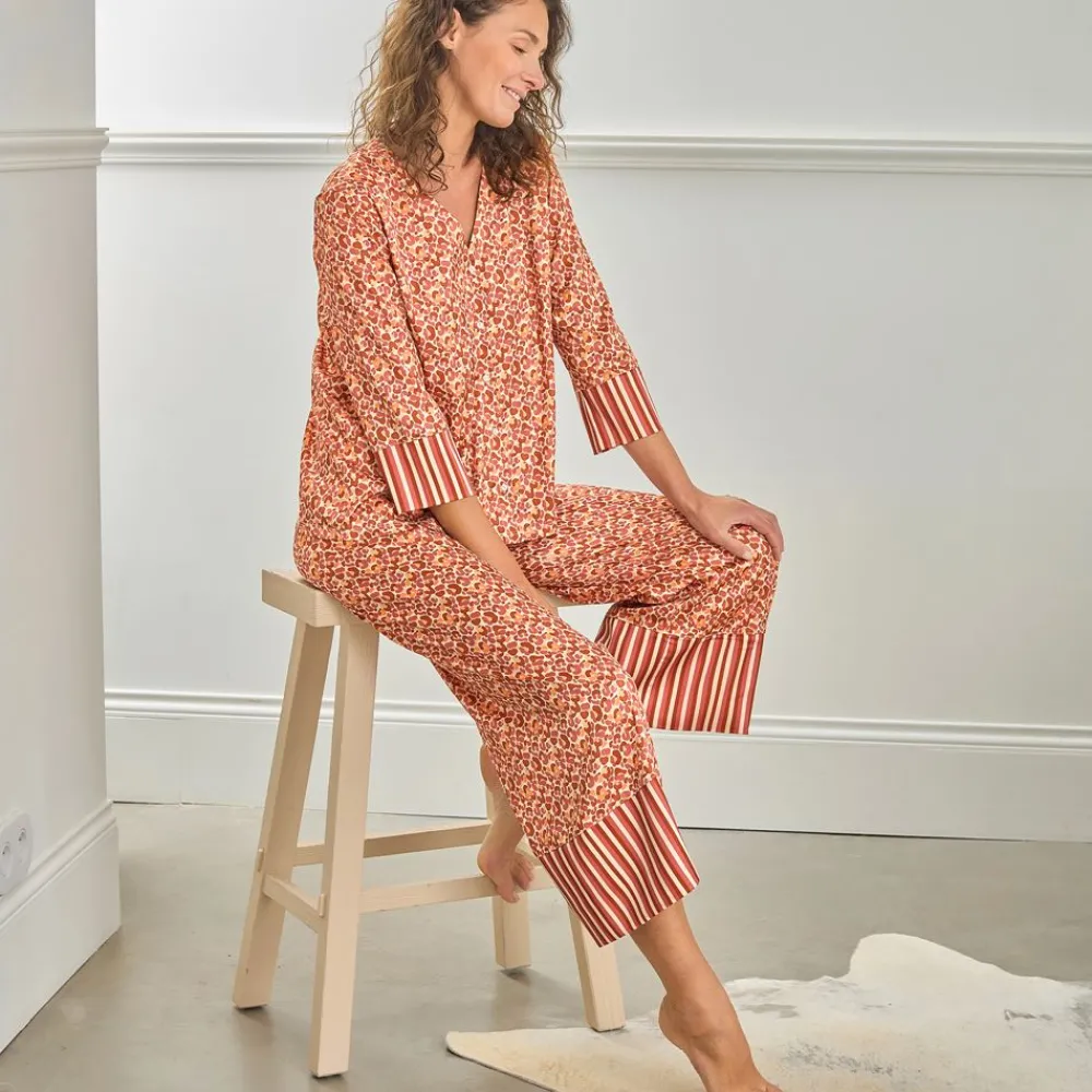 Becquet Pyjama femme satin motif léopard - CRÉATION<Femme Pyjama Femme|Pyjama, Liquette, Nuisette