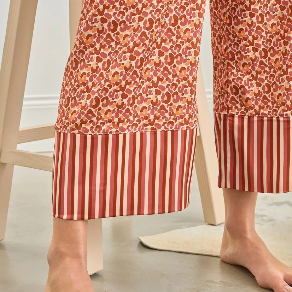 Becquet Pyjama femme satin motif léopard - CRÉATION<Femme Pyjama Femme|Pyjama, Liquette, Nuisette