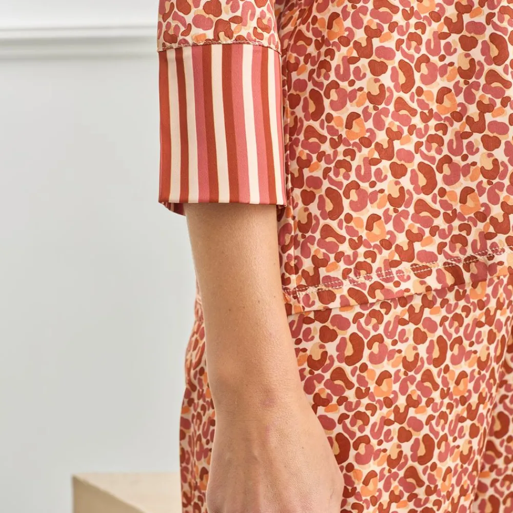 Becquet Pyjama femme satin motif léopard - CRÉATION<Femme Pyjama Femme|Pyjama, Liquette, Nuisette