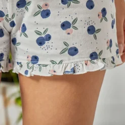 Becquet Pyjama femme short imprimé myrtilles DODO HOMEWEAR®<Femme Pyjama Femme|Pyjama, Liquette, Nuisette