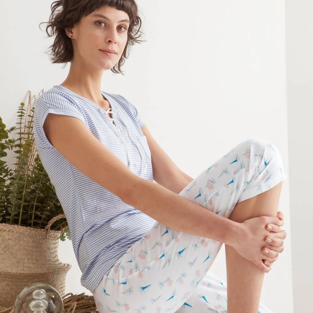 Becquet Pyjama femme thème marin - DODO HOMEWEAR®<Enfant Linge De Lit Ado, Housse De Couette|Pyjama Femme