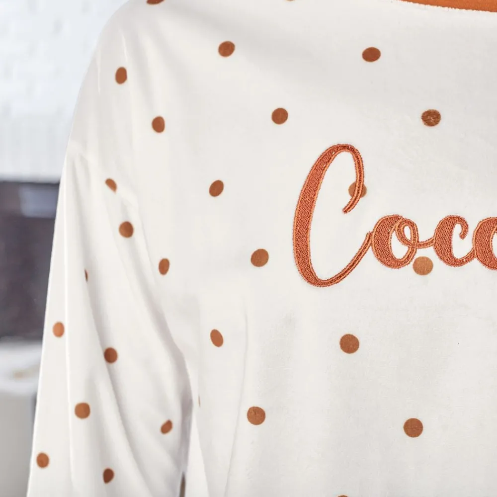 Becquet Pyjama femme velours à pois - CRÉATION<Femme Pyjama Femme|Pyjama, Liquette, Nuisette