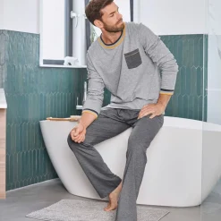Becquet Pyjama homme jersey chiné bicolore<Homme Pyjama Homme|Pyjama, Liquette, Nuisette