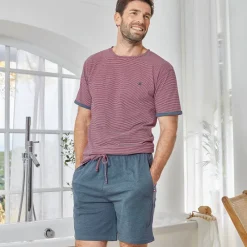 Becquet Pyjama homme short jersey fines rayures DODO HOMEWEAR®<Homme Pyjama Homme|Pyjama, Liquette, Nuisette