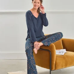 Becquet Pyjama jersey motif astral - CRÉATION<Femme Pyjama Femme|Les Matières