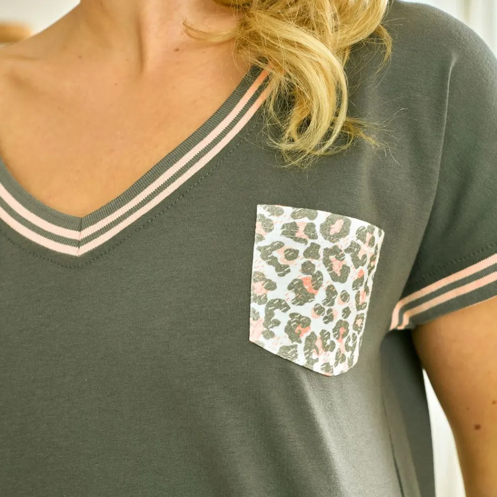 Becquet Pyjama short femme motif léopard - CRÉATION.<Femme Pyjama Femme|Pyjama, Liquette, Nuisette