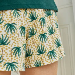 Becquet Pyjama short femme motif palmier<Femme Pyjama Femme|Les Matières