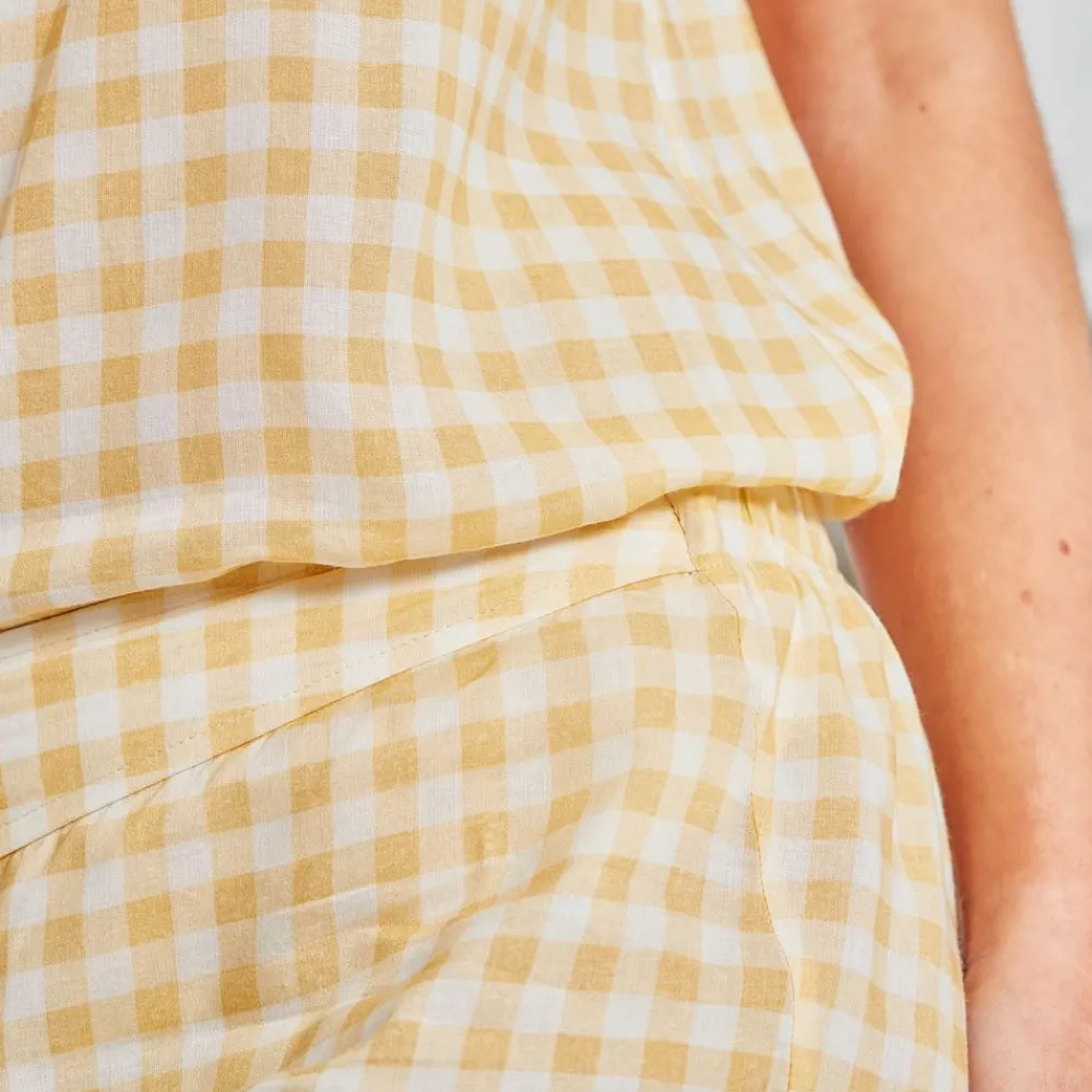 Becquet Pyjama short femme motif vichy - CRÉATION<Femme Pyjama Femme|Pyjama, Liquette, Nuisette