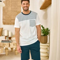 Becquet Pyjama short homme rayé - CRÉATION<Homme Pyjama Homme|Pyjama, Liquette, Nuisette
