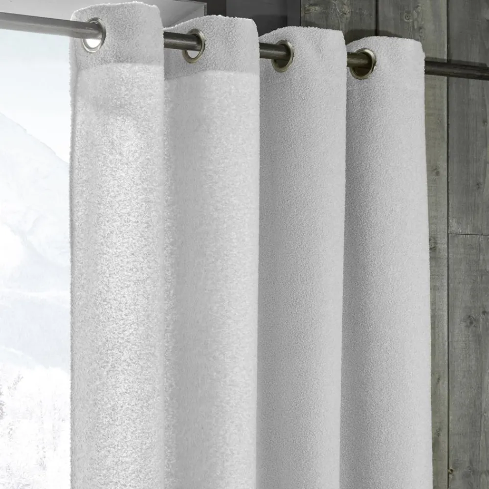 Becquet Rideau bouclette façon peau de mouton< Rideau Et Déco Textile|Décoration Textile Unie