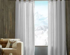 Becquet Rideau bouclette façon peau de mouton< Rideau Et Déco Textile|Décoration Textile Unie
