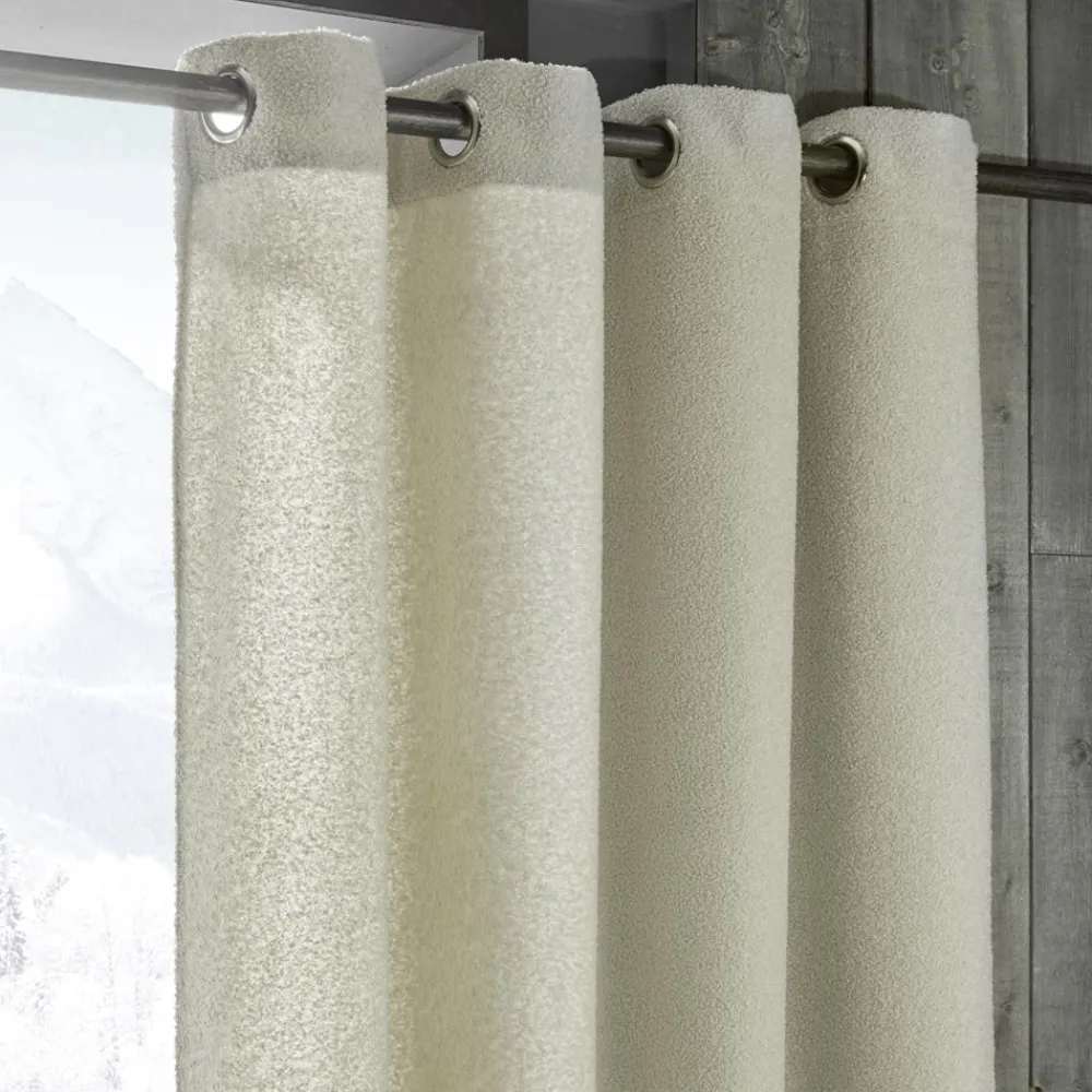 Becquet Rideau bouclette façon peau de mouton< Rideau Et Déco Textile|Décoration Textile Unie