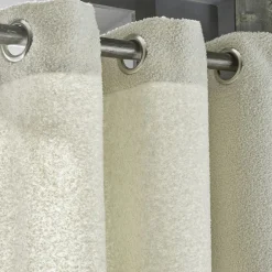 Becquet Rideau bouclette façon peau de mouton< Rideau Et Déco Textile|Décoration Textile Unie