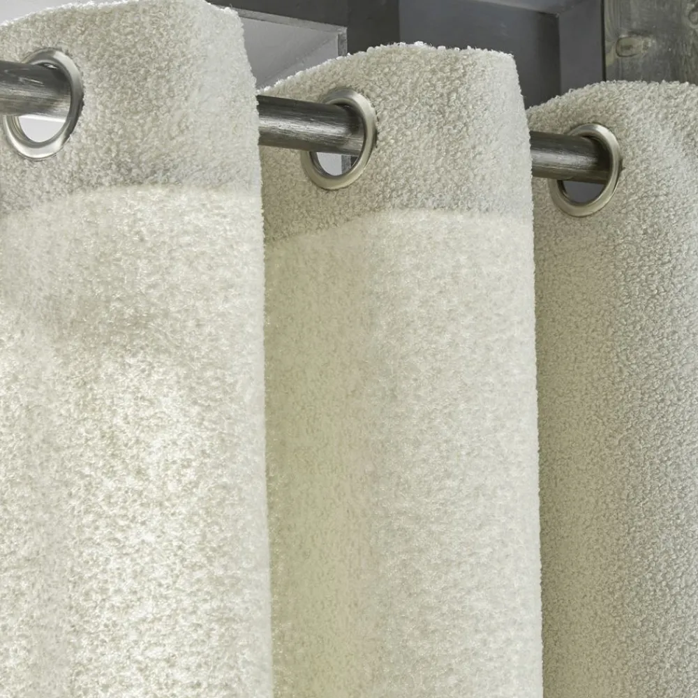 Becquet Rideau bouclette façon peau de mouton< Rideau Et Déco Textile|Décoration Textile Unie