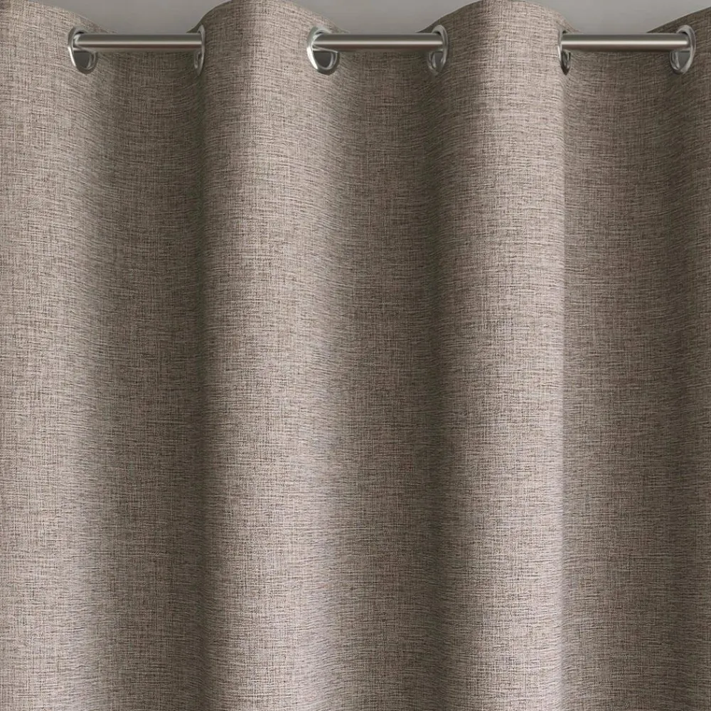 Becquet Rideau et métrage occultants thermiques natté chambray- dos couleur< Décoration Textile Unie|Rideau Occultant Lumière, Rideau Occultant Thermique
