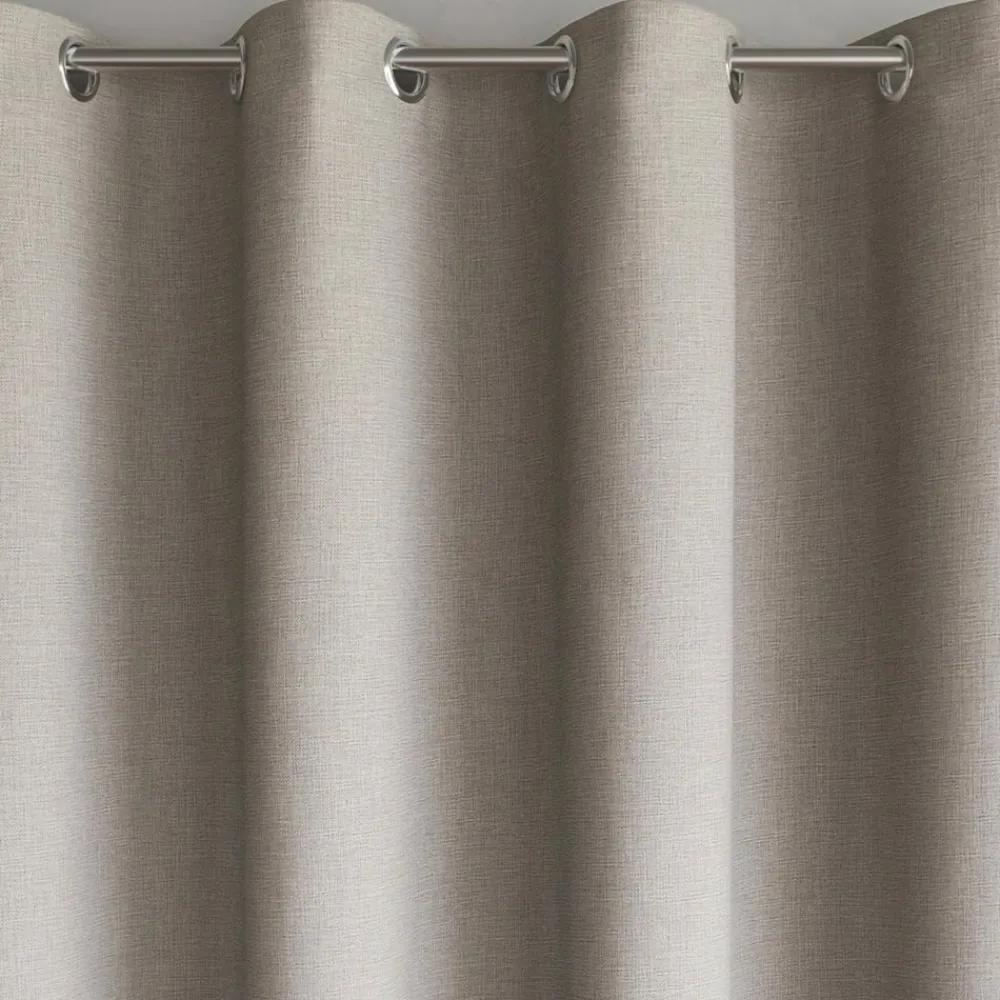 Becquet Rideau et métrage occultants thermiques natté chambray- dos couleur< Décoration Textile Unie|Rideau Occultant Lumière, Rideau Occultant Thermique
