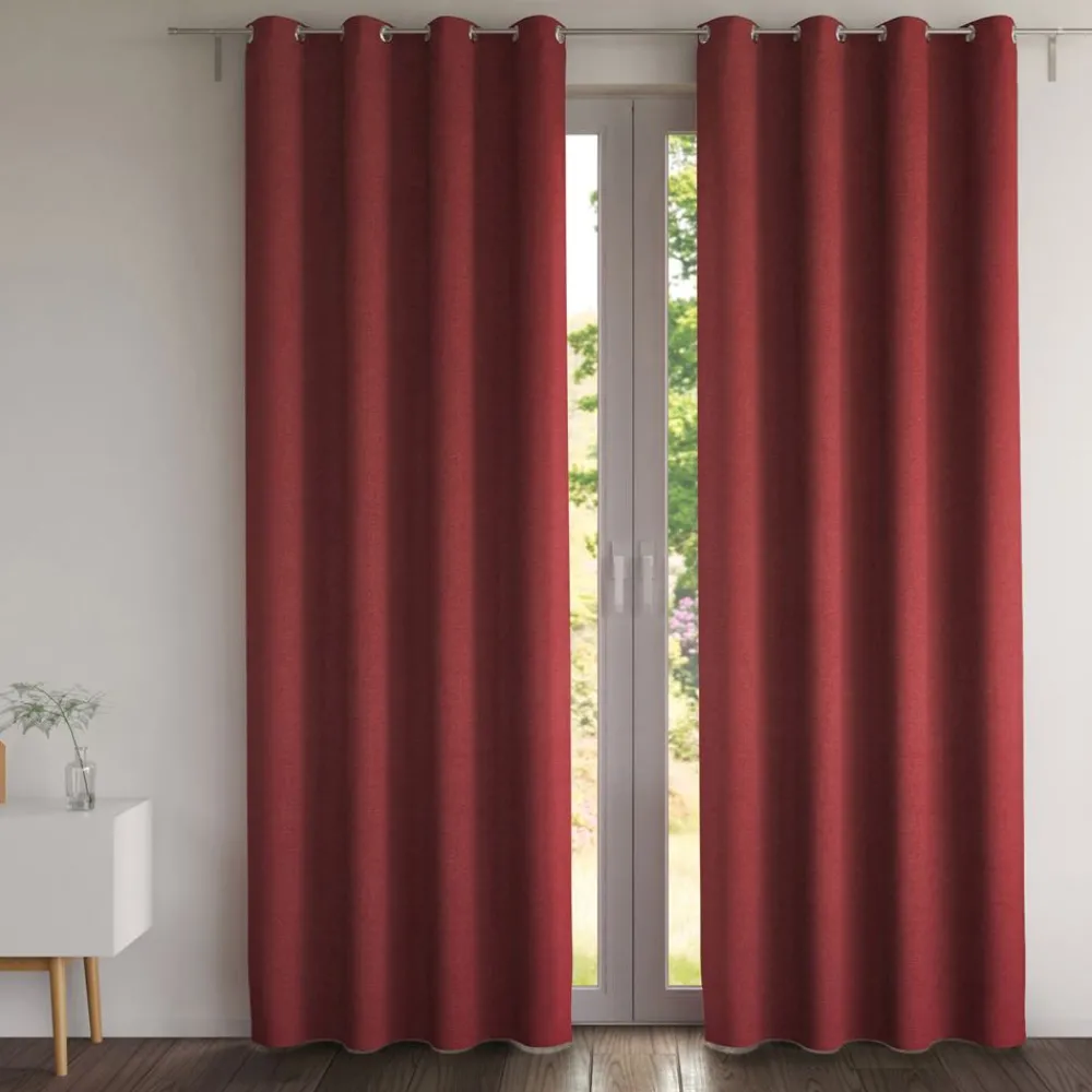 Becquet Rideau et métrage occultants thermiques natté chambray- dos couleur< Décoration Textile Unie|Rideau Occultant Lumière, Rideau Occultant Thermique
