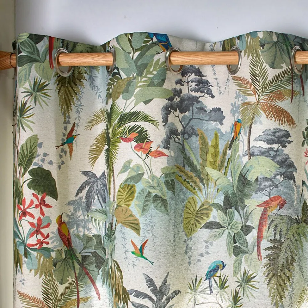 Becquet Rideau imprimé exotique< Rideau Et Déco Textile|Rideau