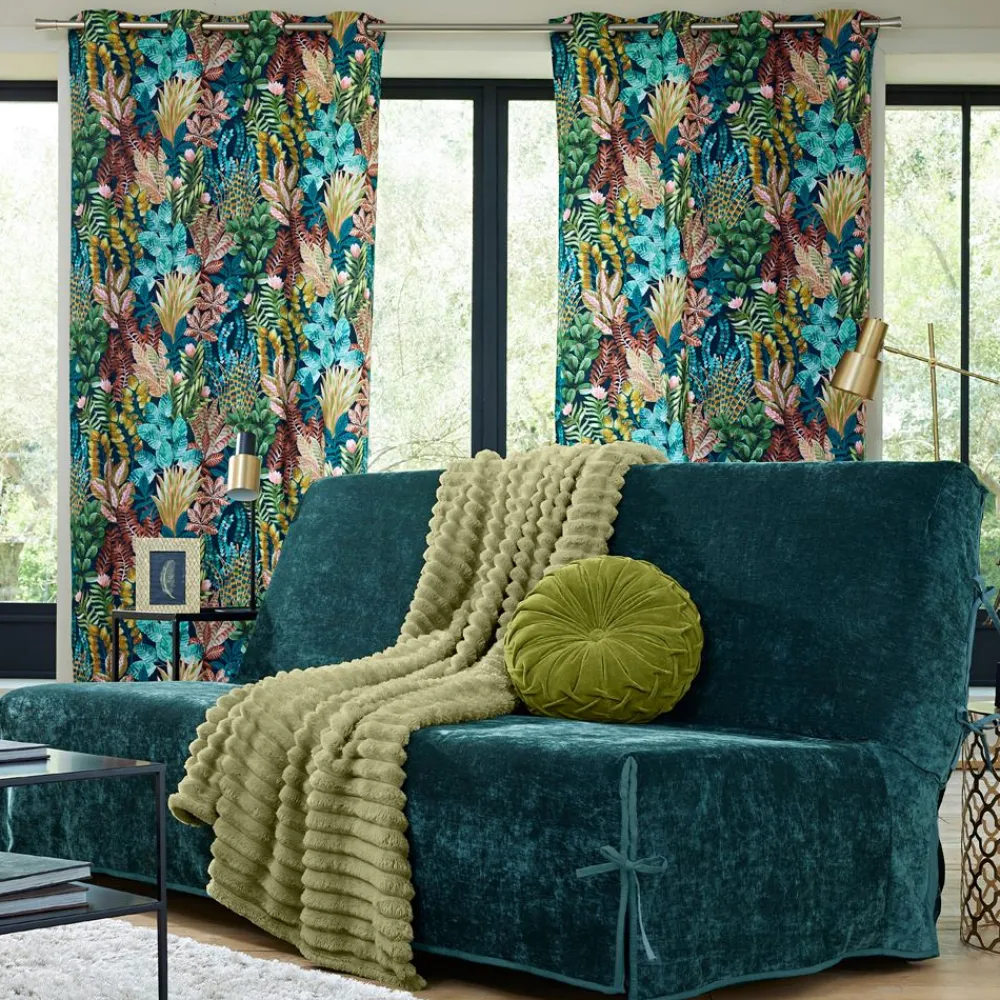 Becquet Rideau imprimé tropical - CRÉATION THÉVENON< Rideau Et Déco Textile|Rideau