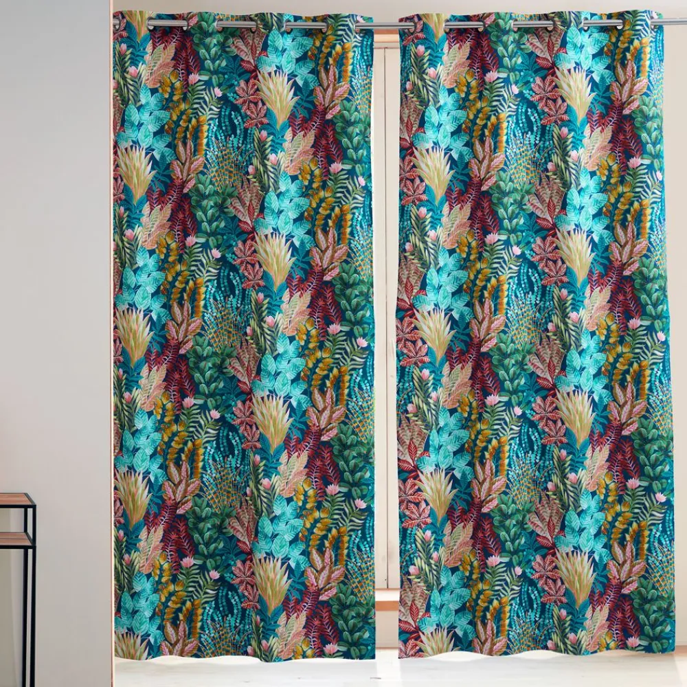 Becquet Rideau imprimé tropical - CRÉATION THÉVENON< Rideau Et Déco Textile|Rideau