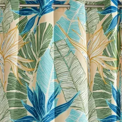 Becquet Rideau motif feuillage exotique - CRÉATION< Rideau Et Déco Textile|Rideau