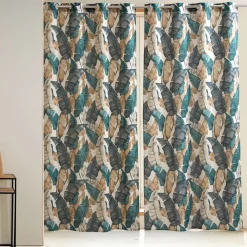Becquet Rideau motif grandes feuilles< Rideau Et Déco Textile|Rideau