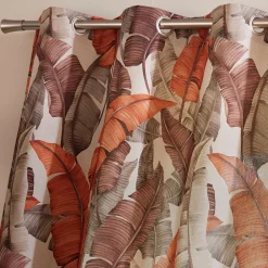 Becquet Rideau motif grandes feuilles< Rideau Et Déco Textile|Rideau