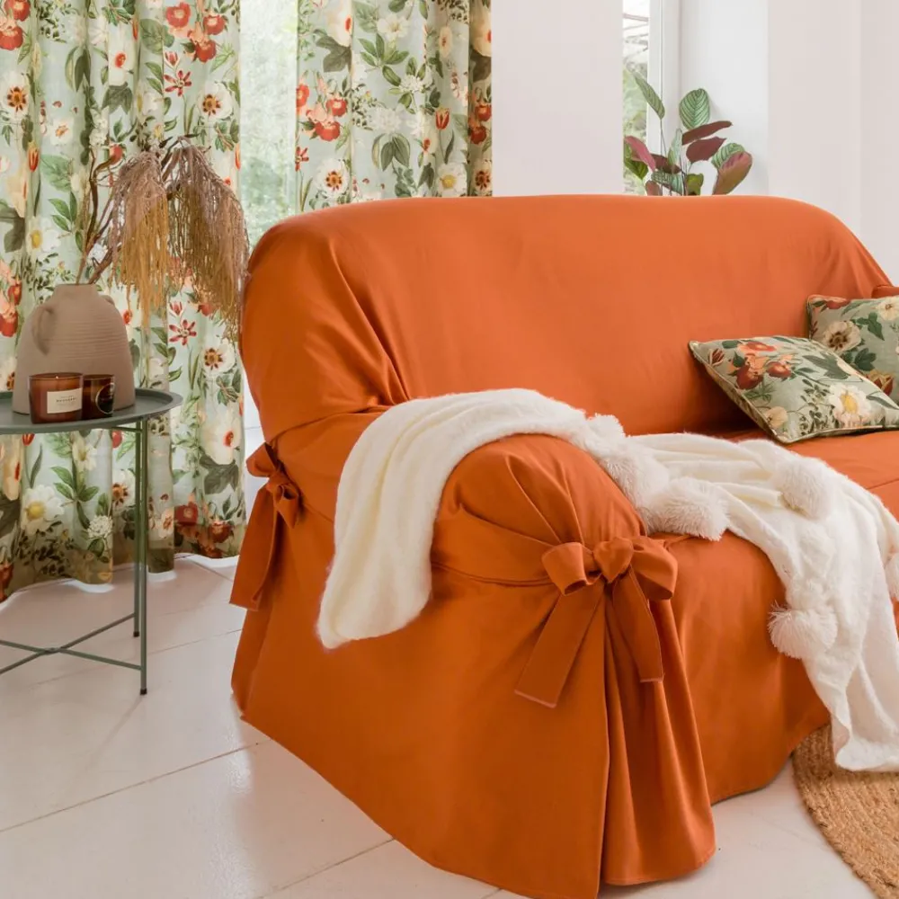 Becquet Rideau motif herbier< Rideau Et Déco Textile|Rideau