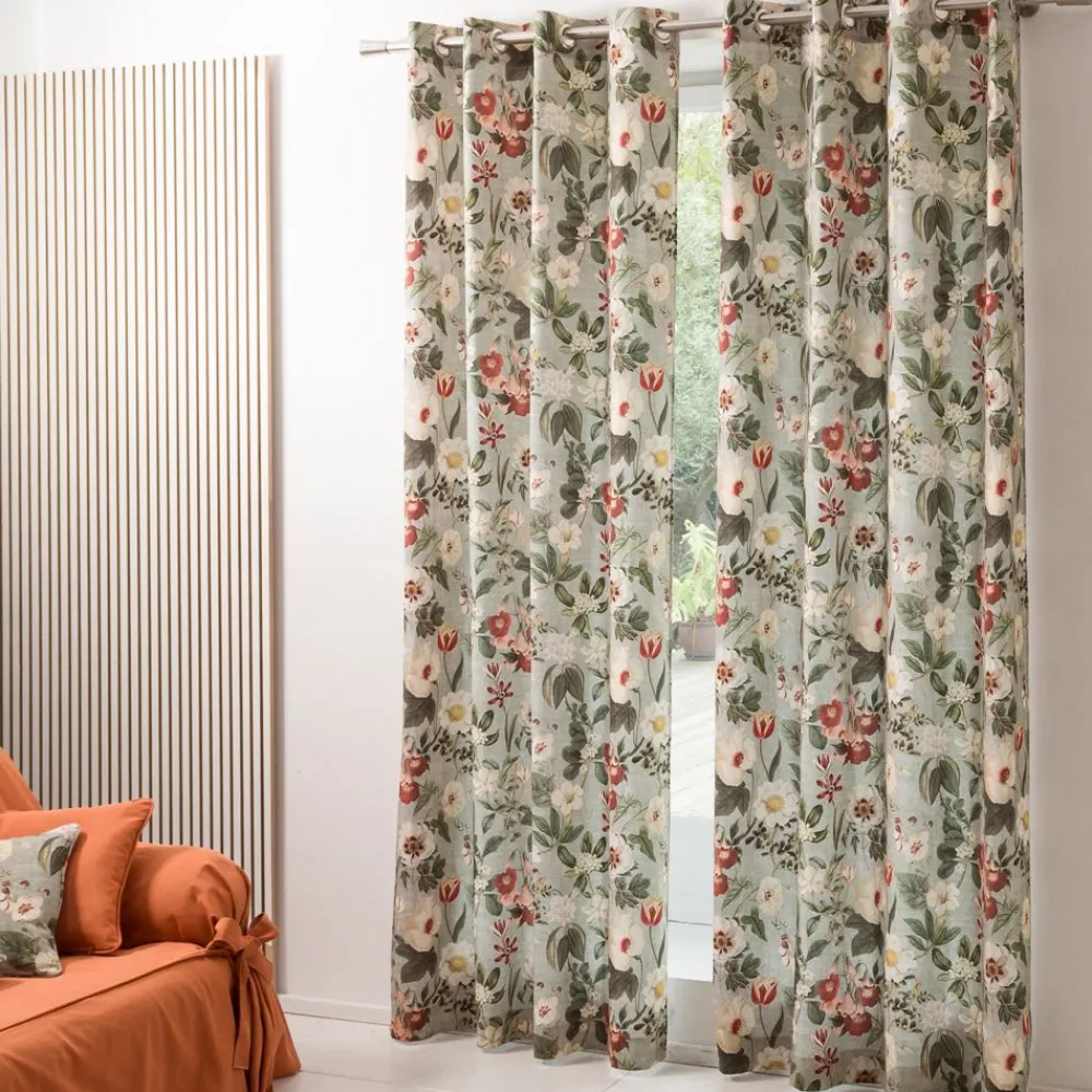 Becquet Rideau motif herbier< Rideau Et Déco Textile|Rideau