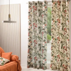 Becquet Rideau motif herbier< Rideau Et Déco Textile|Rideau