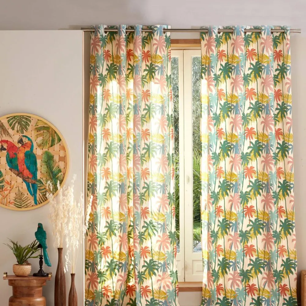 Becquet Rideau motif tropical< Rideau Et Déco Textile|Rideau